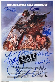 Star Wars: The Empire Strikes Back Cast Signed 12x18 Mock Poster With 11 Signatures Including Harrison Ford, Carrie Fisher, George Lucas & James Earl Jones (Beckett)